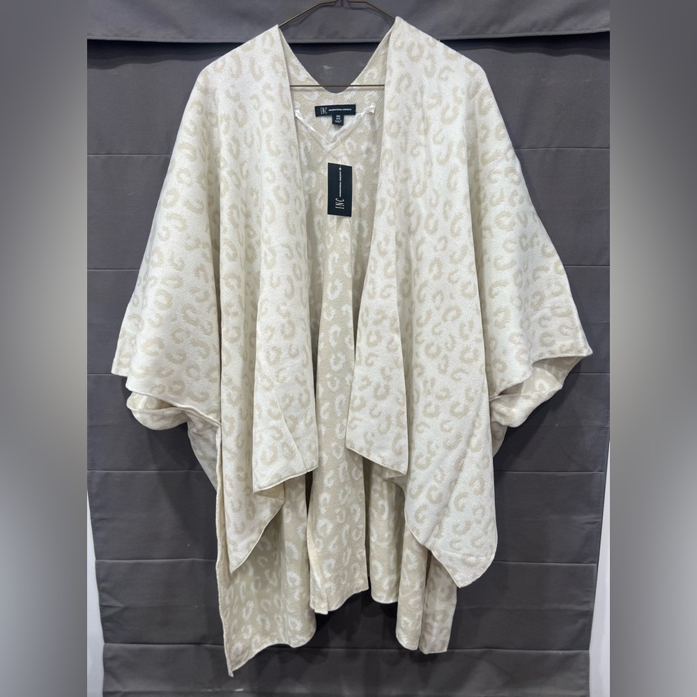 INC International Concepts Beige Animal Print Kimono